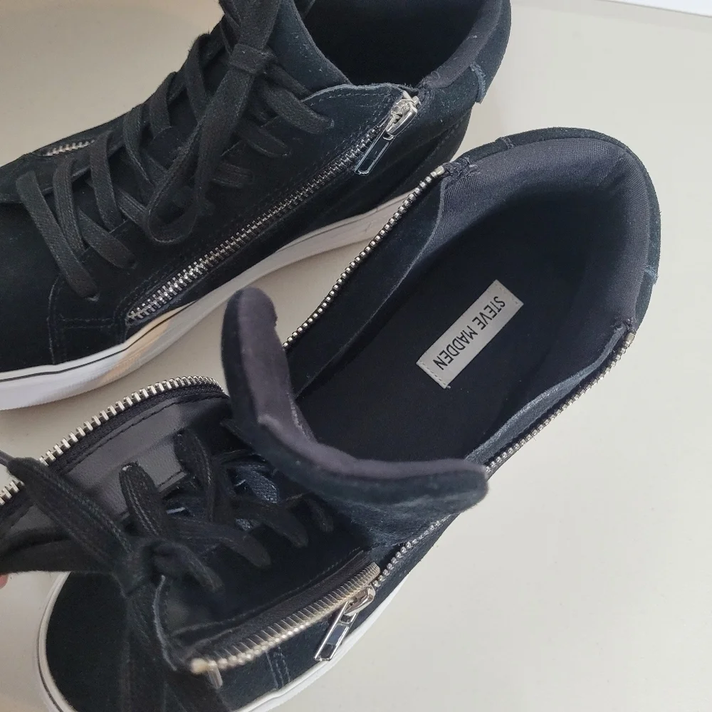 Steve Madden Gryphon Suede Leather Platform Sneaker - 8.5